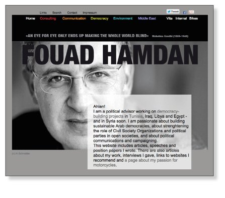 Fouad Hamdan<br> Website: <a href="http://www.fouadhamdan.org" target="_blank">www.fouadhamdan.org</a>